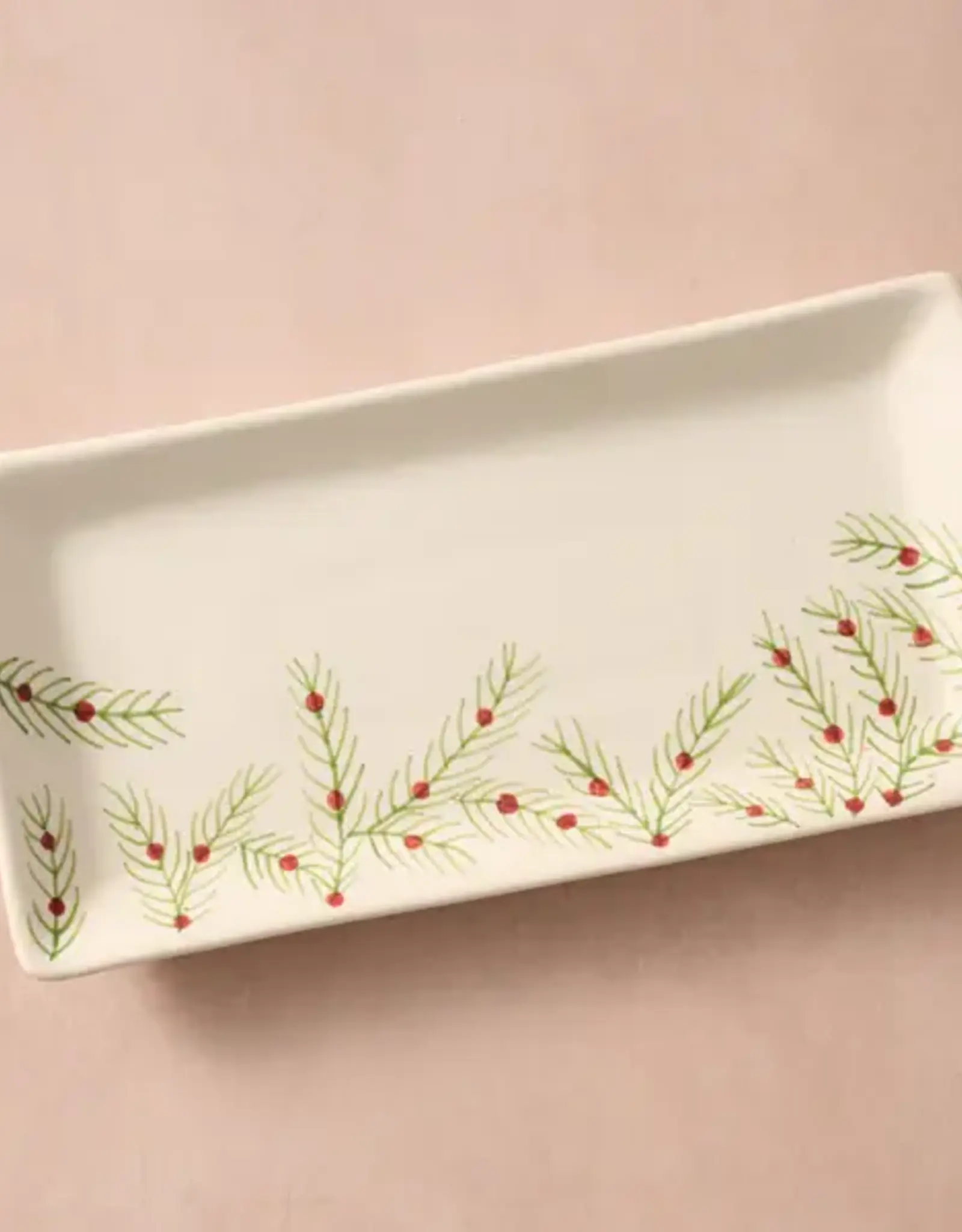 Ten Thousand Villages Sardee Holly Ceramic Serving Dish