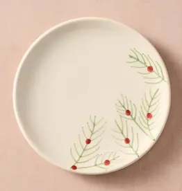 Serrv Sardee Holly Ceramic Appetizer Plate