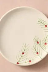 Serrv Sardee Holly Ceramic Appetizer Plate