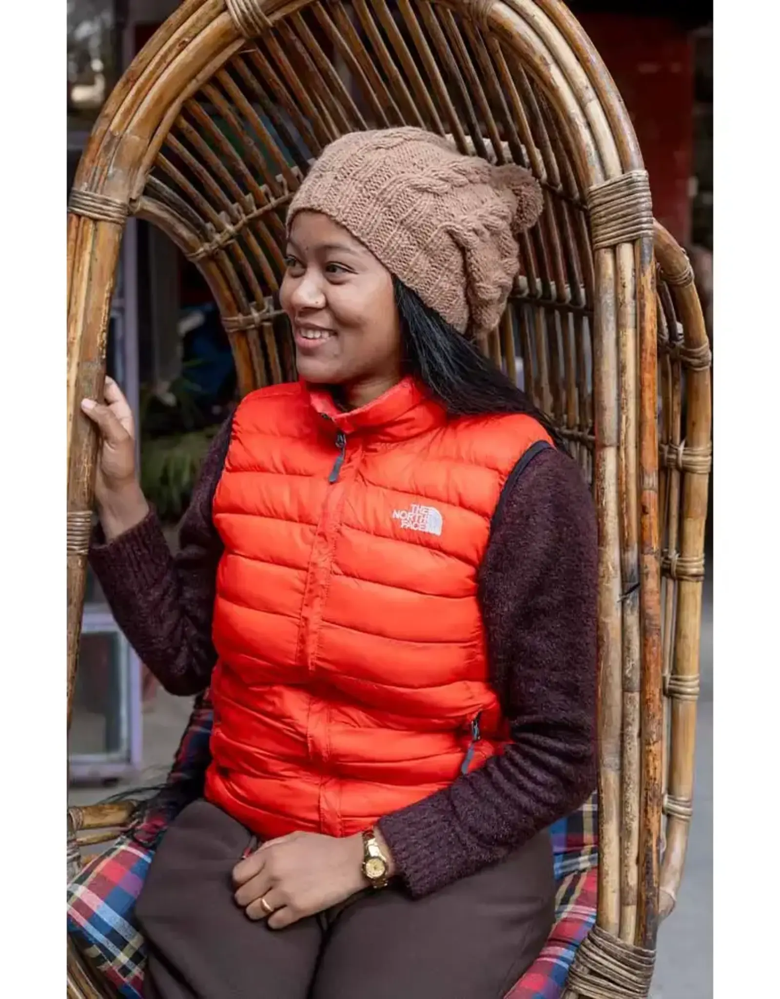 Ganesh Himal Cable Design Wool Knit Hat