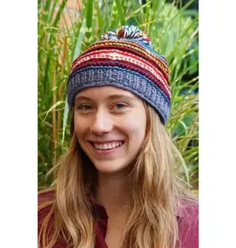 Ganesh Himal Wool Knit Striped Hat