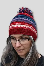Ganesh Himal Wool Knit Striped Hat