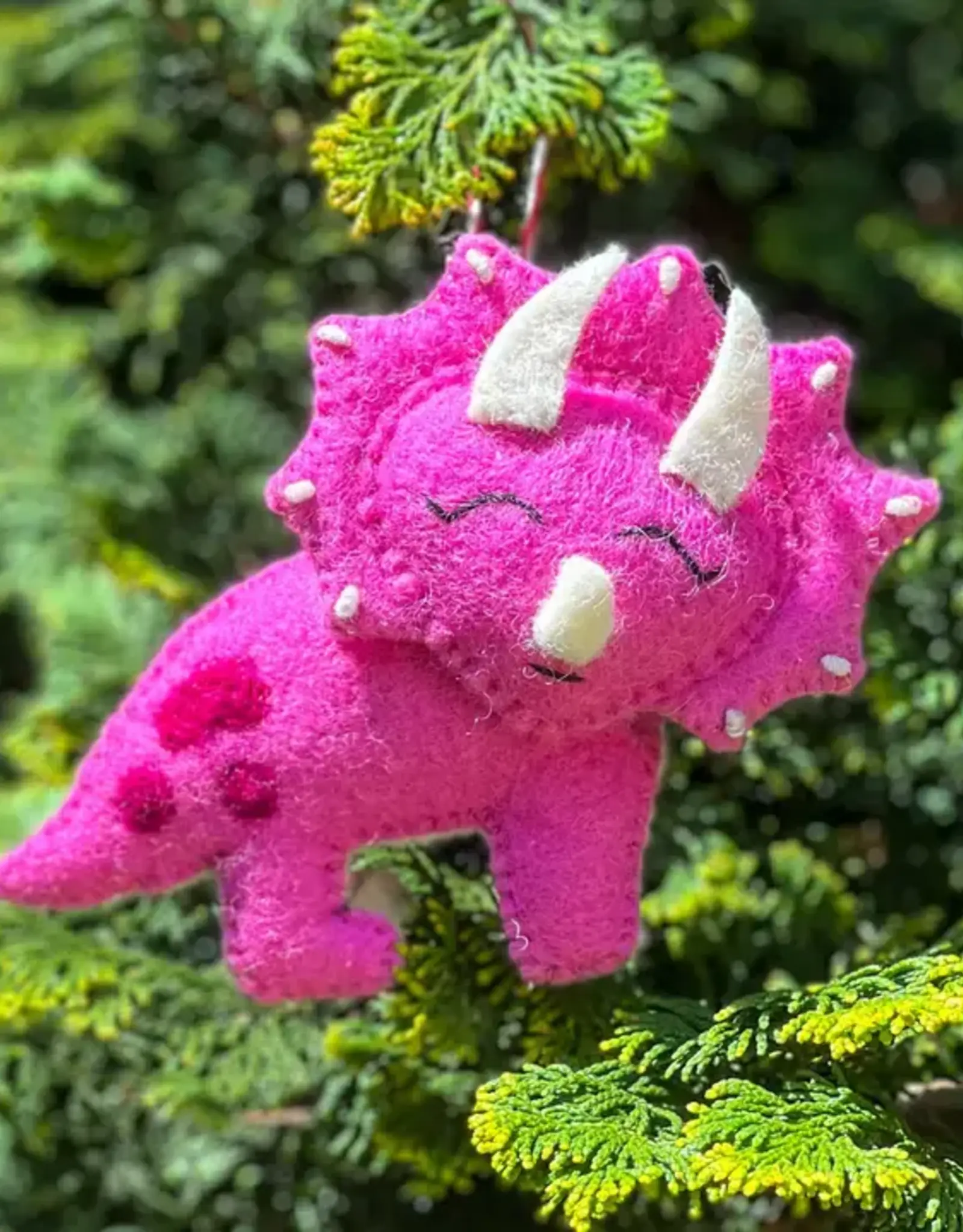 Mr. Ellie Pooh Felt Ornament Triceratops