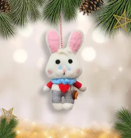Mr. Ellie Pooh Felt Ornament White Rabbit
