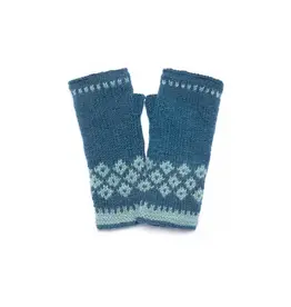 Feelgoodz Vail Wool Knit Half Mittens - Placid