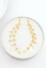 Starfish Project Graceful Willow Zircon and Gold Dangle Earrings