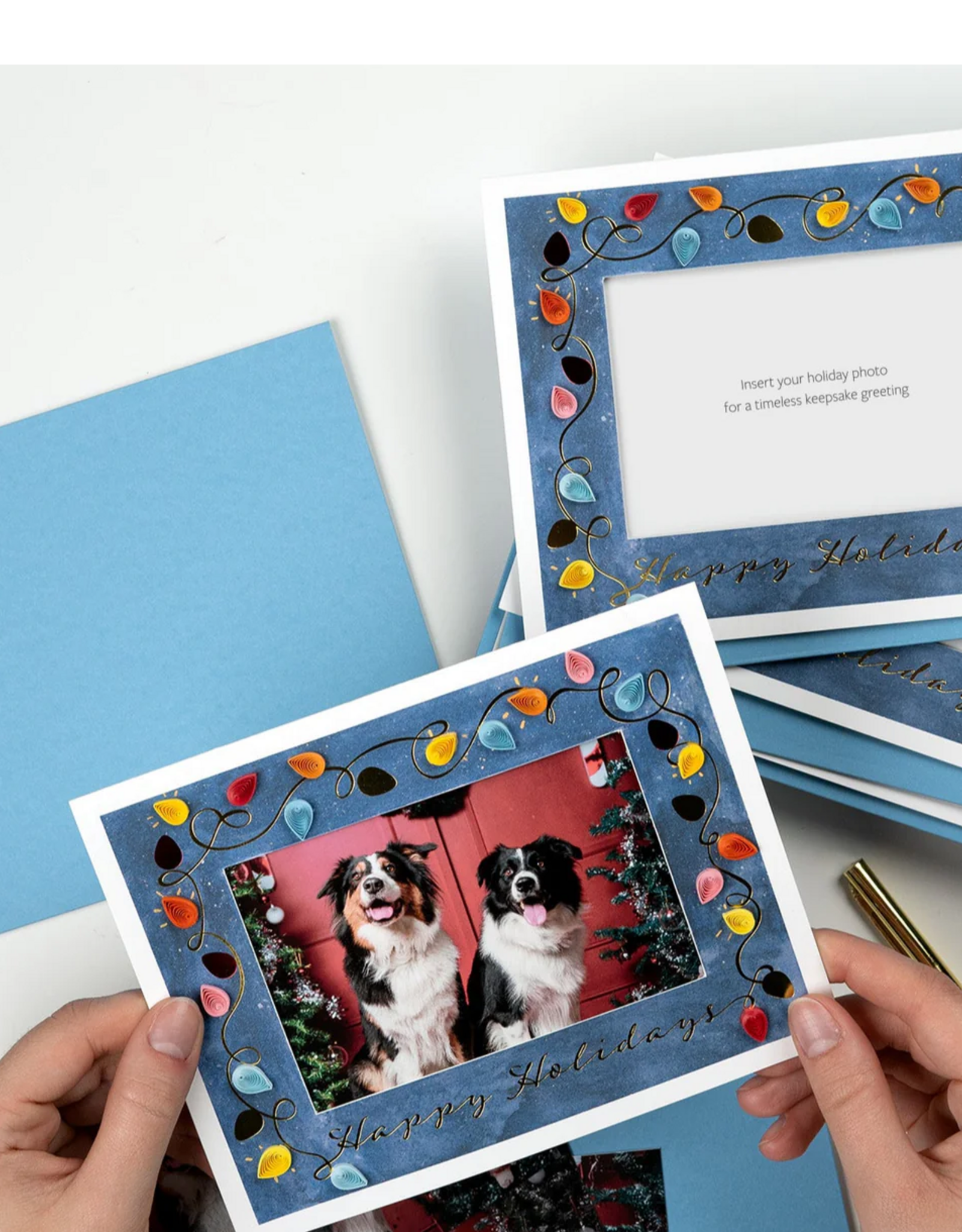 Quilling Card Holiday Photo Card