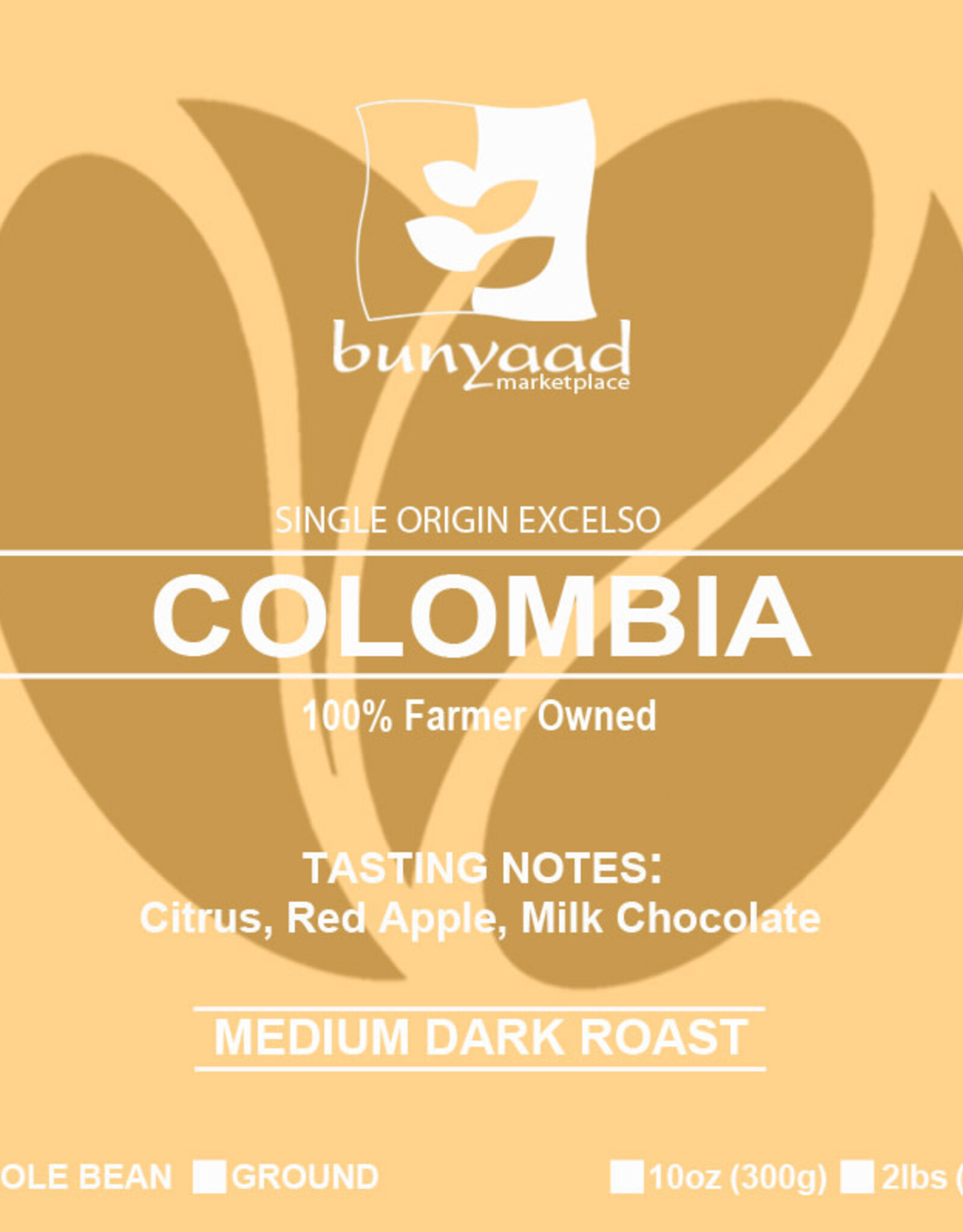 Lenca Coffee Roasters Bunyaad Colombia Coffee  - Excelso Bean