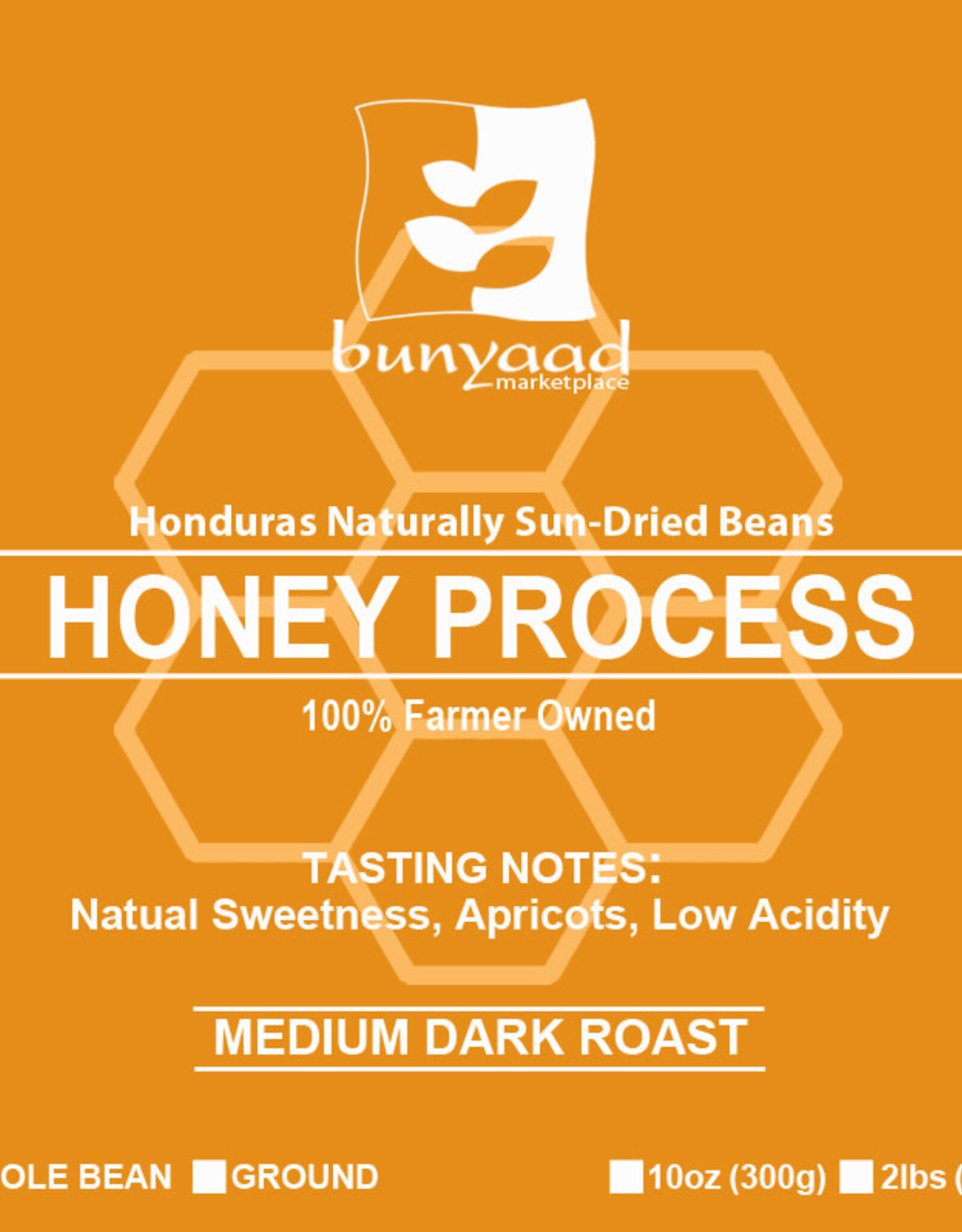 Lenca Coffee Roasters Bunyaad Honey Process - Sun-Dried Beans
