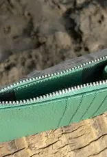 Twin Engine Leaf Green Zippered Card Wallet