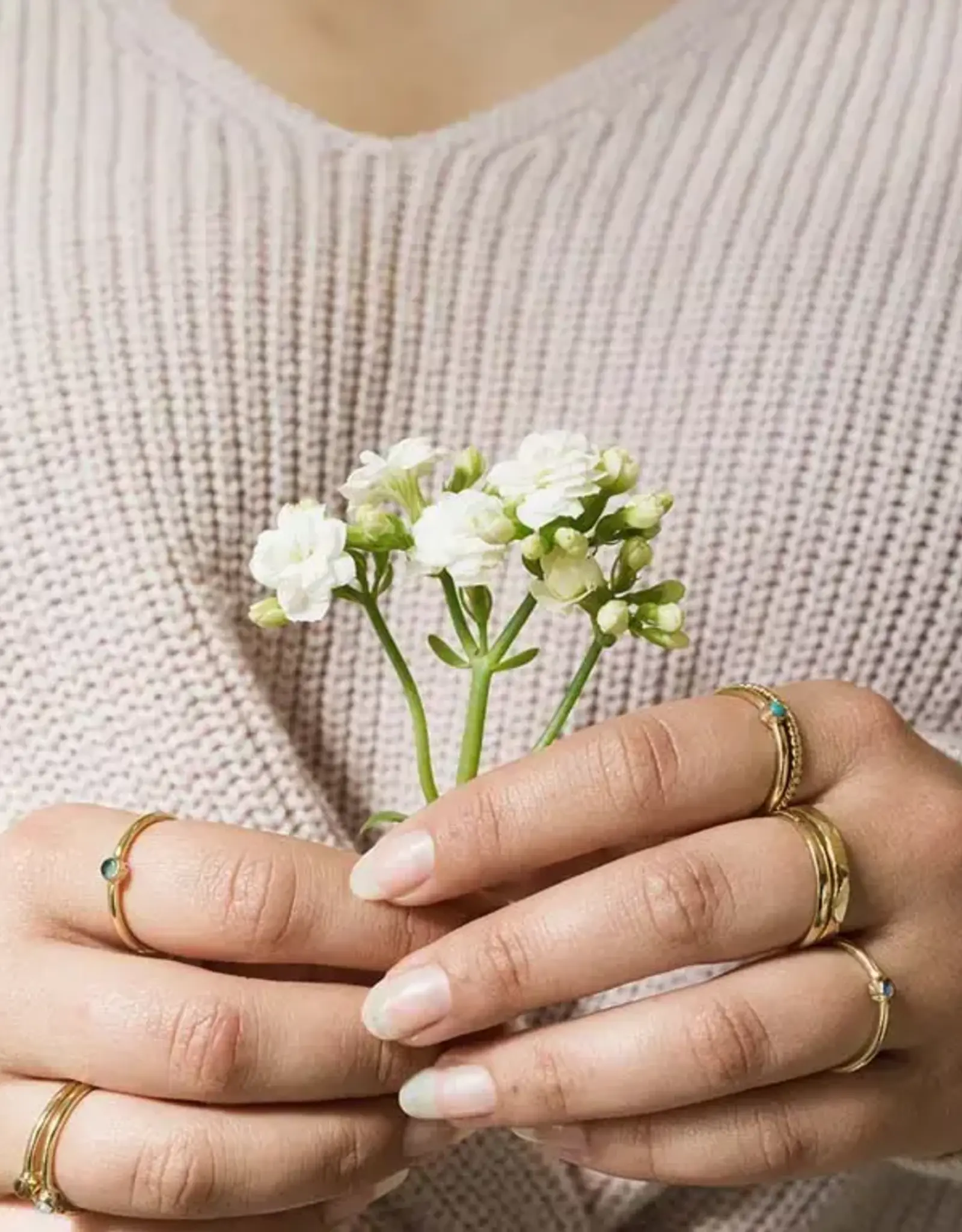 Matr Boomie Dhera Assorted Textured Band Stacking Rings (Assorted)