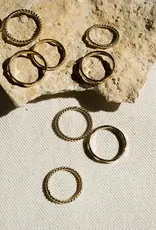 Matr Boomie Dhera Assorted Textured Band Stacking Rings (Assorted)