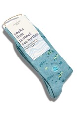 Conscious Step Socks that Protect Sea Turtles (Light Blue)