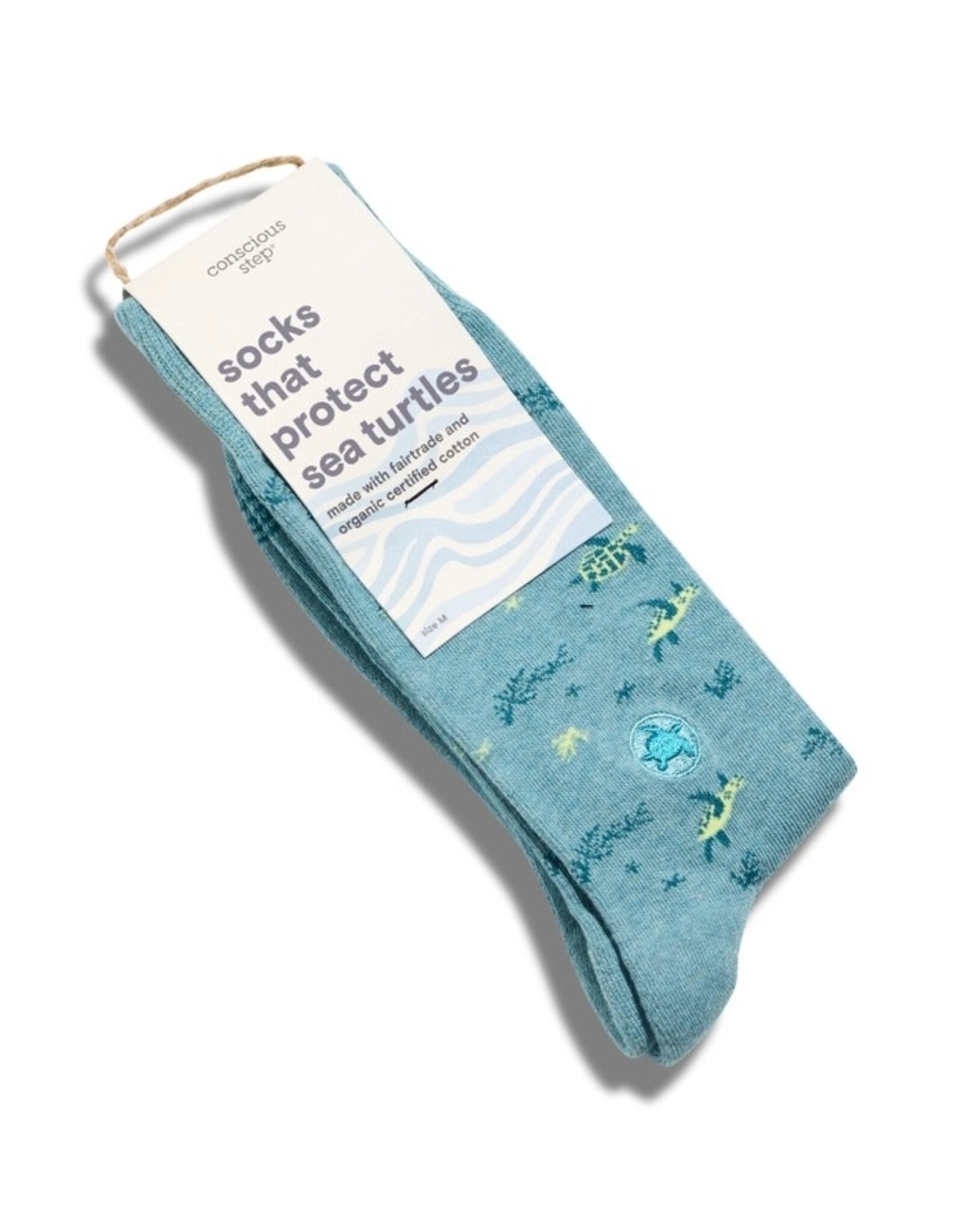 Conscious Step Socks that Protect Sea Turtles (Light Blue)