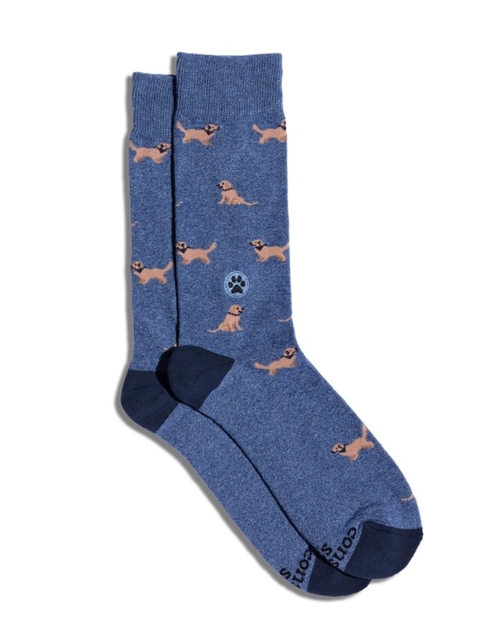 Conscious Step Socks that Save Dogs (Blue Golden Retrievers)