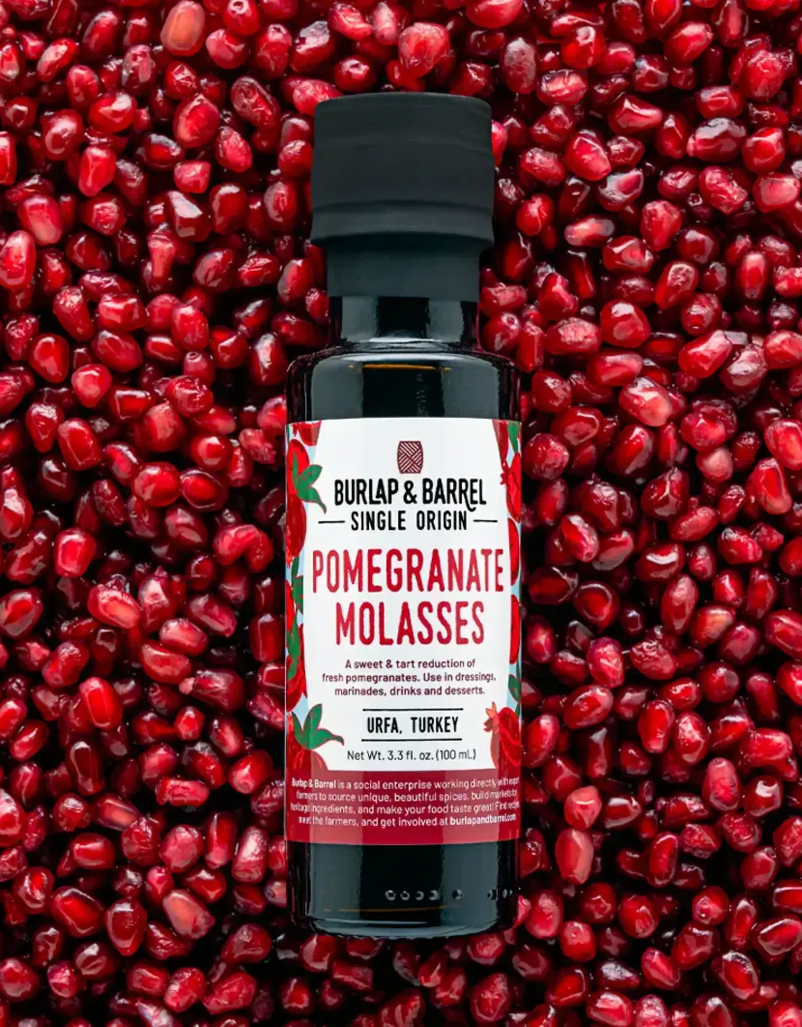 Burlap & Barrel Pomegranate Molasses - Single Origin Drizzle & Marinade