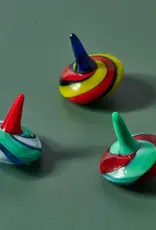 Ten Thousand Villages Multi-Colored Glass Tops - Set of 3