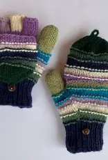 Ganesh Himal Lavender & Navy Fleece Lined Glitten