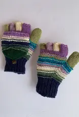 Ganesh Himal Lavender & Navy Fleece Lined Glitten