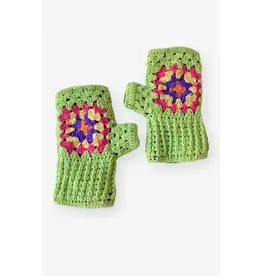 Ganesh Himal Cotton Crochet Granny Square Fingerless Gloves - Assorted