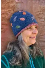 Ganesh Himal Wool Knit Roll Hat with Leaves - Assorted