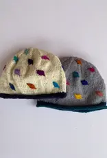 Ganesh Himal Wool Knit Roll Hat with Leaves - Assorted