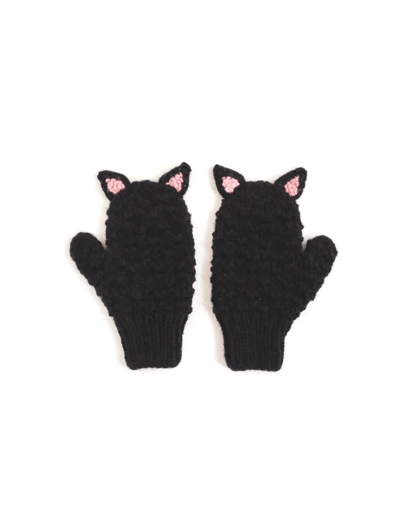 Andes Gifts Kids Animal Mitten Black Cat