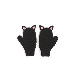 Andes Gifts Kids Animal Mitten Black Cat