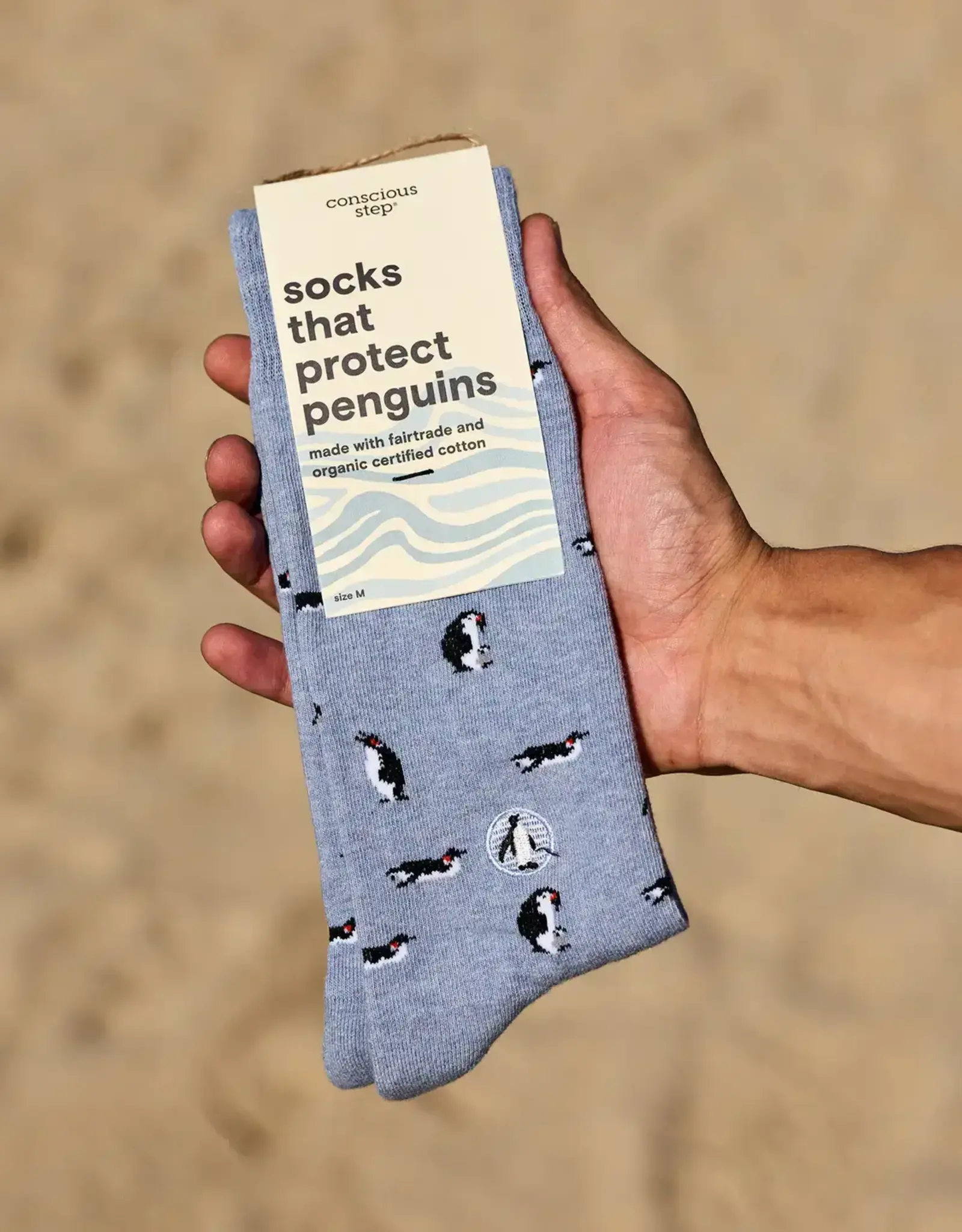 Conscious Step Socks That Protect Penguins (Periwinkle Penguins)