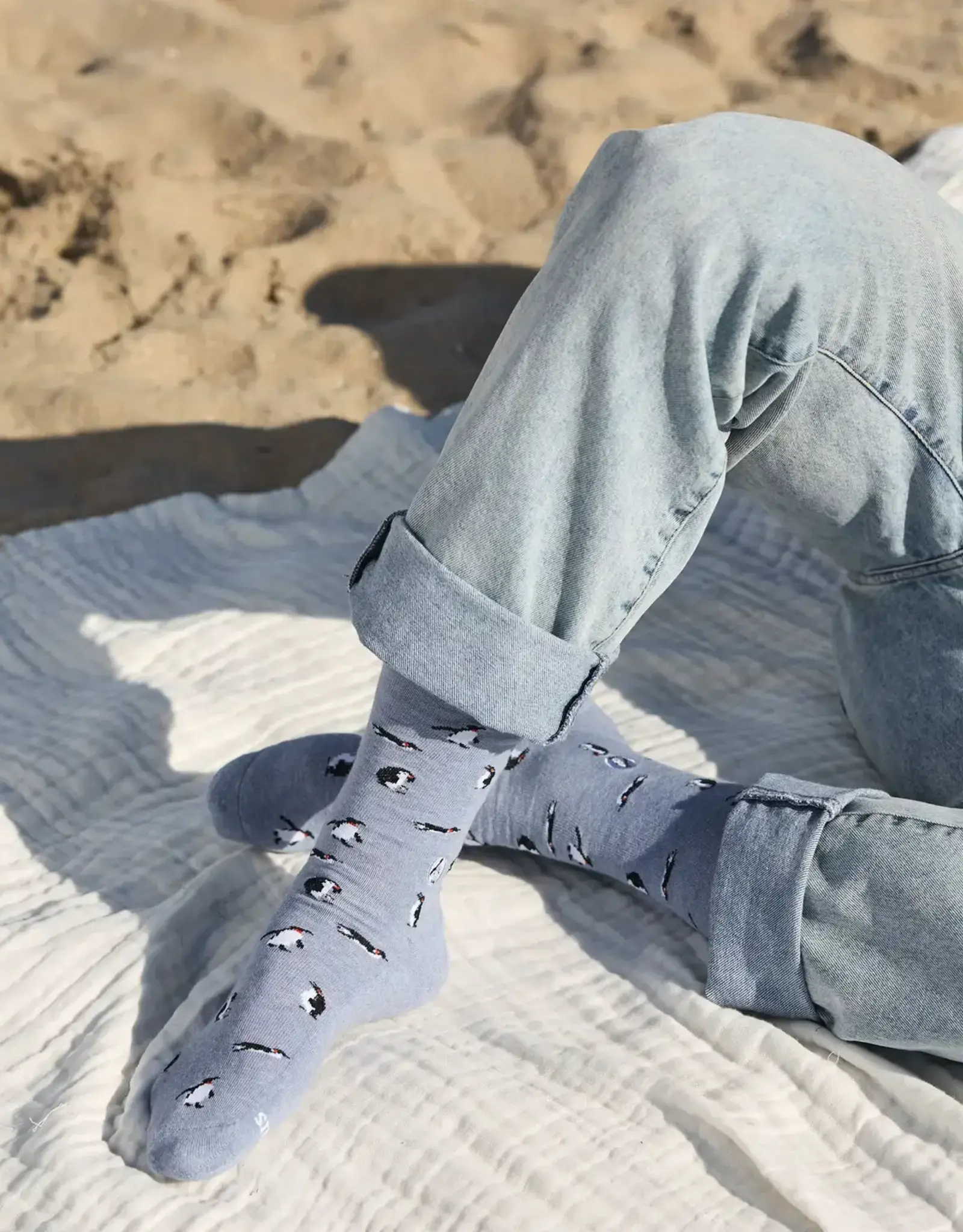 Conscious Step Socks That Protect Penguins (Periwinkle Penguins)
