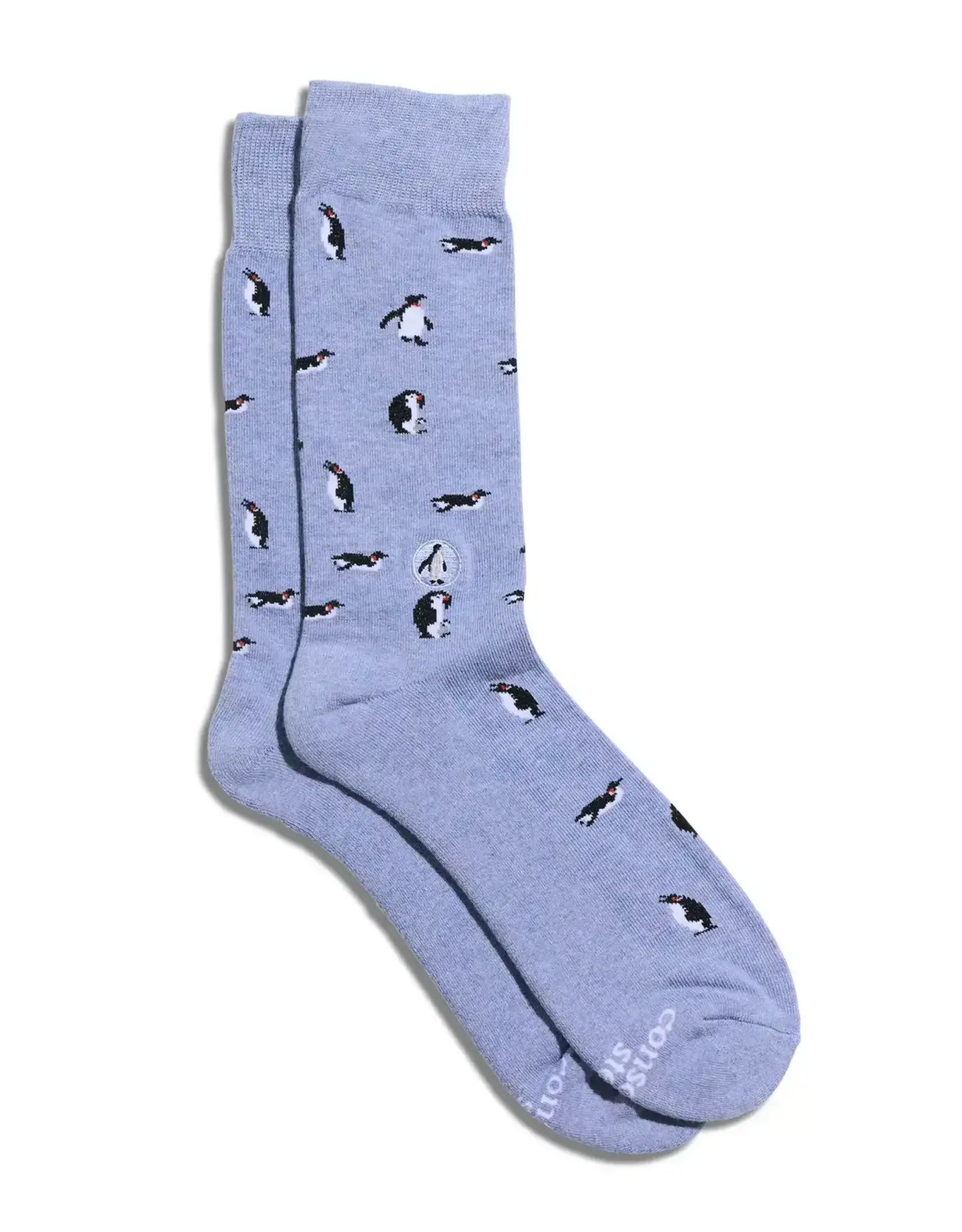 Conscious Step Socks That Protect Penguins (Periwinkle Penguins)