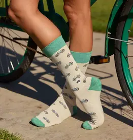 Conscious Step Socks That Support Youth Sports (Beige Bicycles)