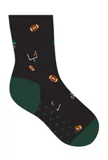 Conscious Step Kids Socks that Support Youth Sports (Navy Football)