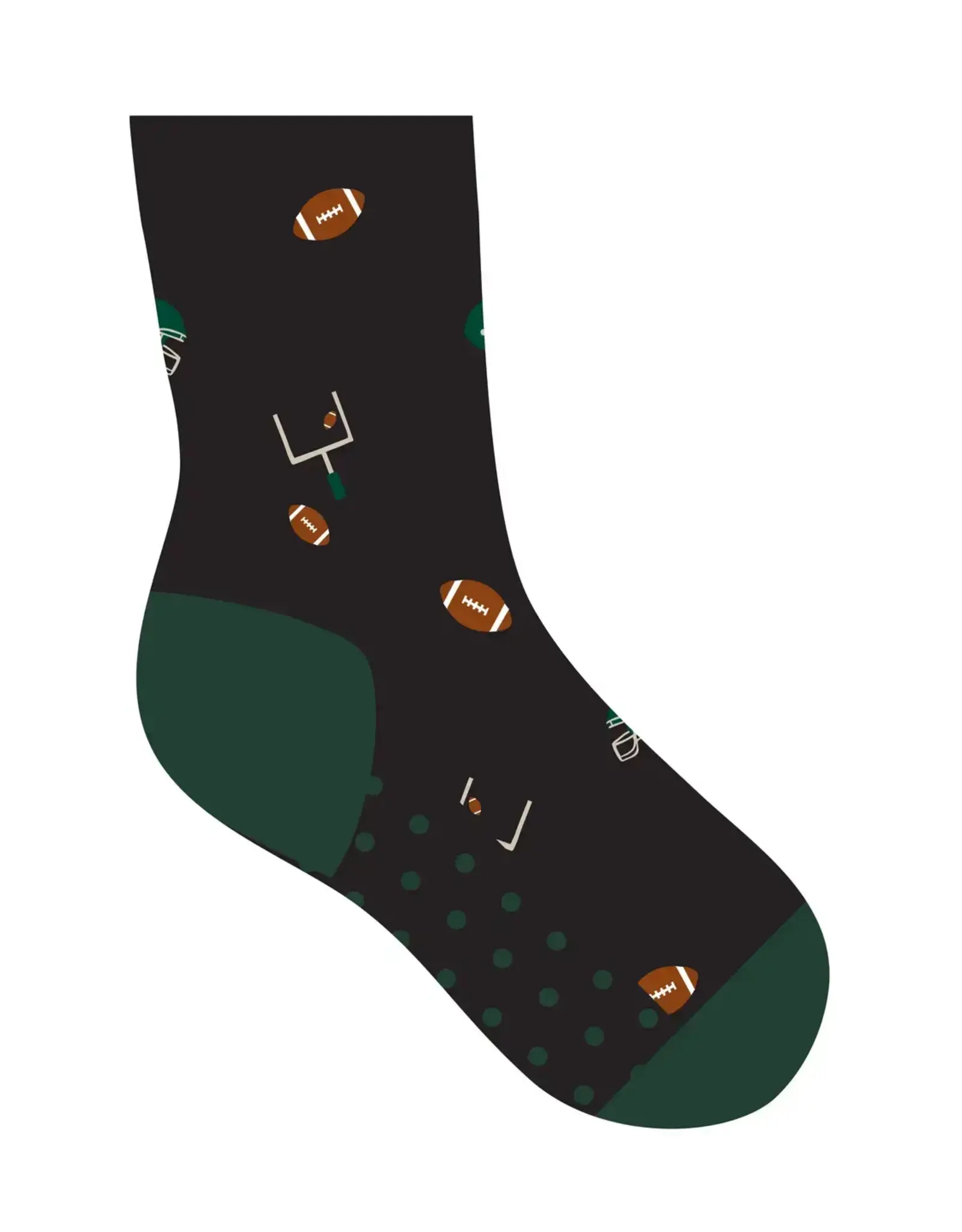 Conscious Step Kids Socks that Support Youth Sports (Navy Football)