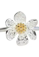 Ten Thousand Villages Silver Flower Ring