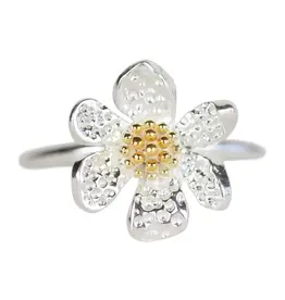 Ten Thousand Villages Silver Flower Ring
