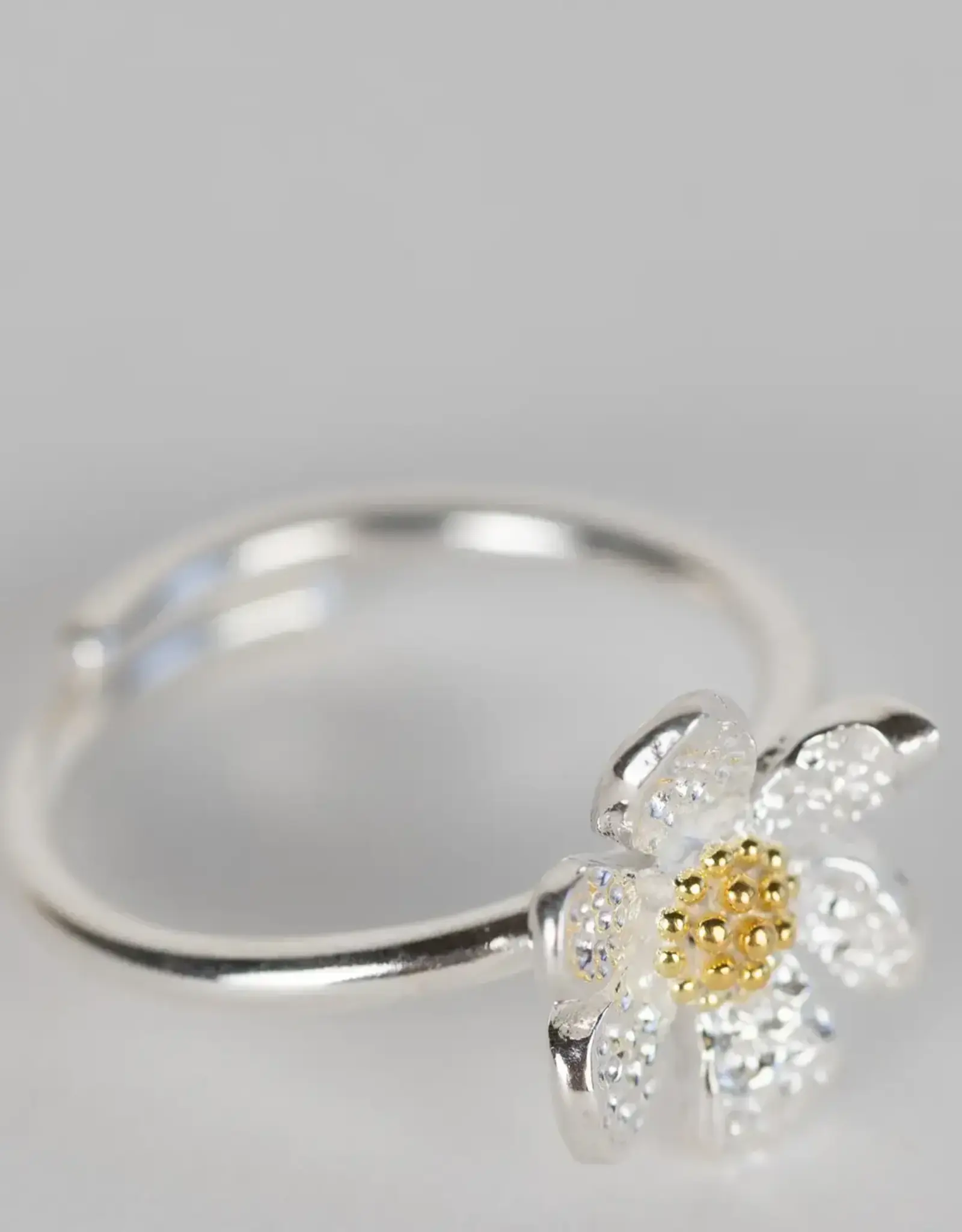 Ten Thousand Villages Silver Flower Ring