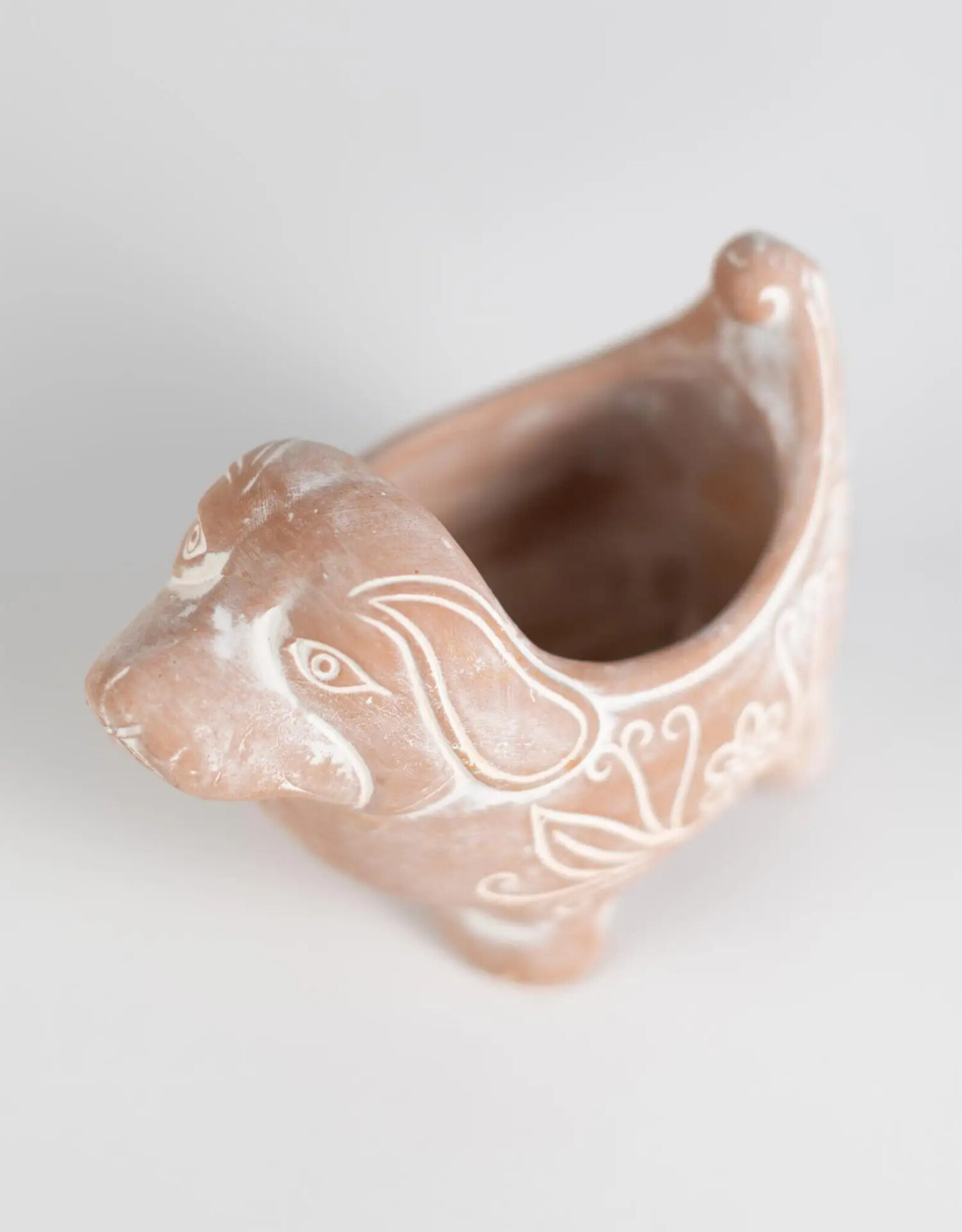 Ten Thousand Villages Terracotta Dog Planter (Small)
