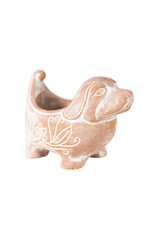 Ten Thousand Villages Terracotta Dog Planter (Small)