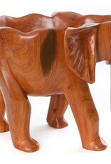 Swahili African Modern Hand Carved Mahogany Elephant Bowl