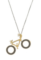 Serrv Mexican Silver Bike Necklace