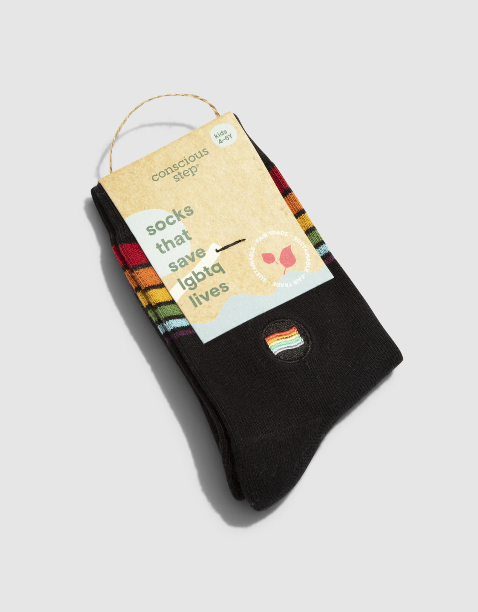 Conscious Step Kids Socks that Save LGBTQ Lives (Black)