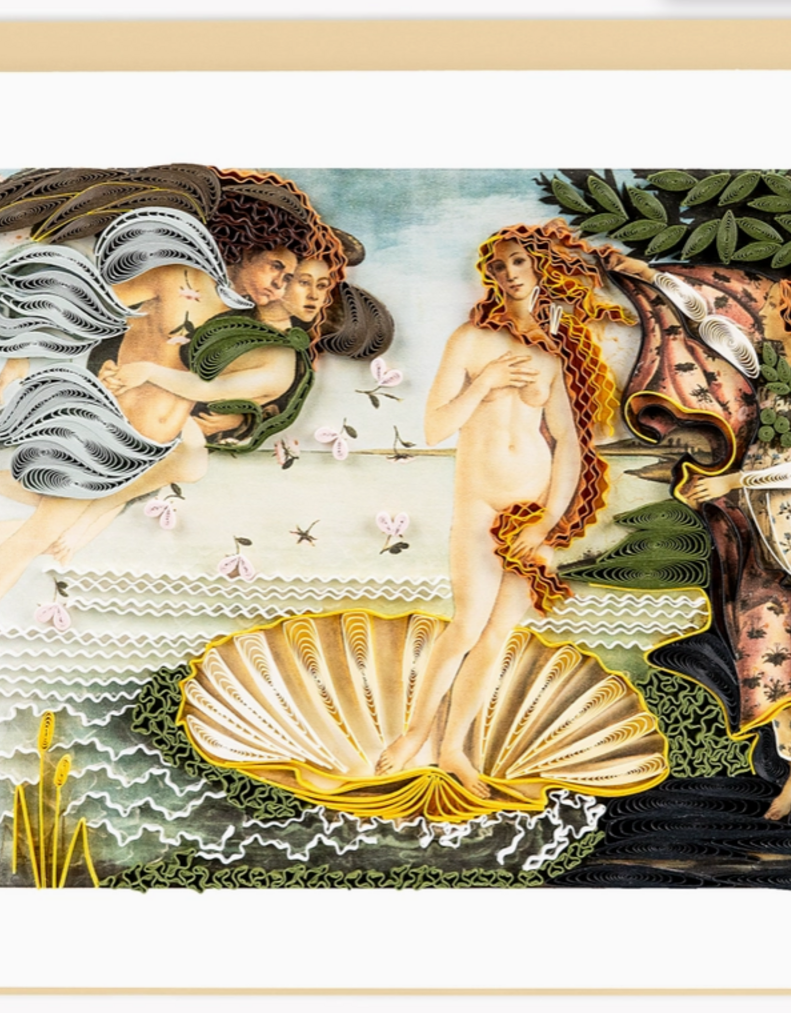 Quilling Card Quilled Birth of Venus, Botticelli  - Artist Series