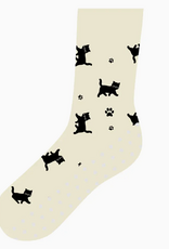 Conscious Step Kids Socks that Save Cats (Beige Cats)