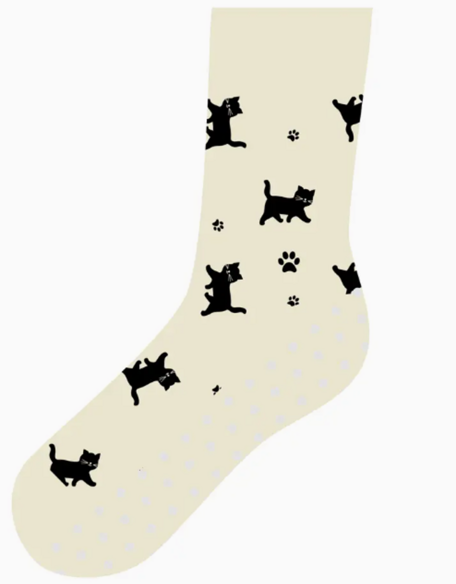 Conscious Step Kids Socks that Save Cats (Beige Cats)