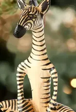 Swahili African Modern Jacaranda Yoga Zebra Ornament