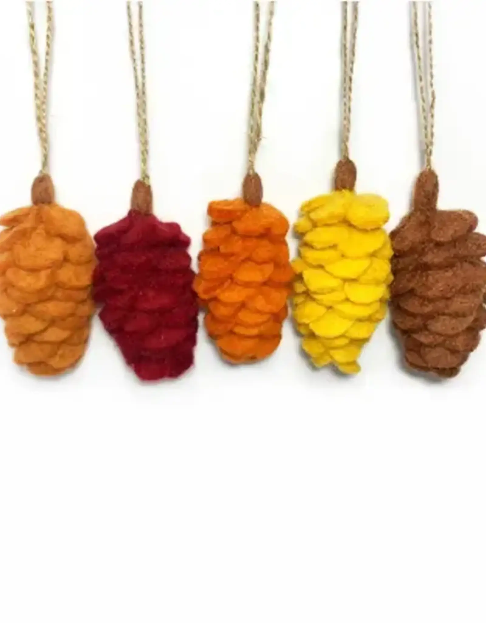 Felt So Good Autumn Pinecone Ornament - Assorted