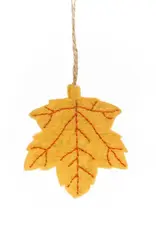 Felt So Good Yellow Maple Leaf Ornament