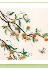 Quilling Card Quilled Plum Branch & Butterflies Greeting Card
