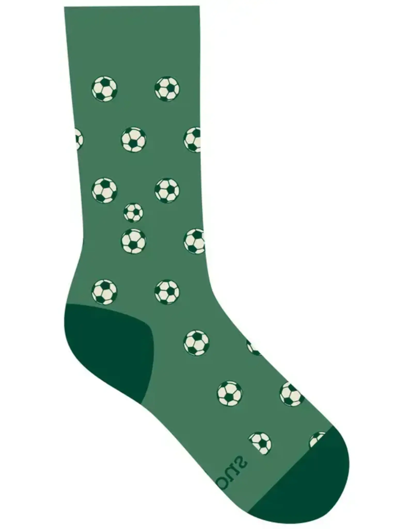 Conscious Step Socks that Support Youth Sports (Green Soccer Balls)
